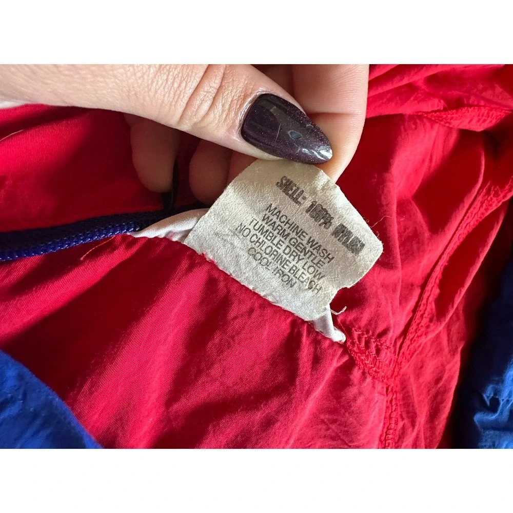 Vintage REI Windbreaker Pullover Red Blue L Large 90s Nylon Lightweight Packable